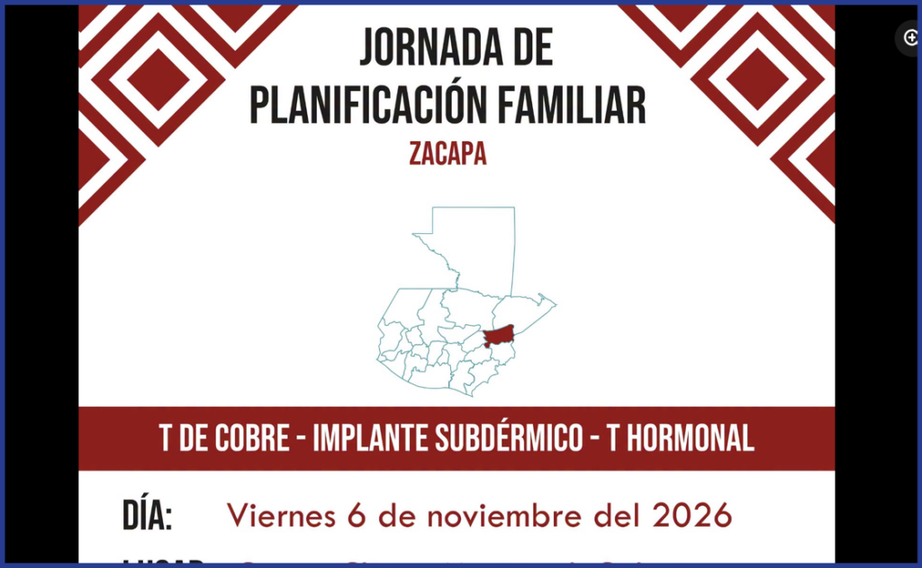Están invitados a la Jornada de Planificación Familiar, interesados realizar su cita al 3079-8844 🙏