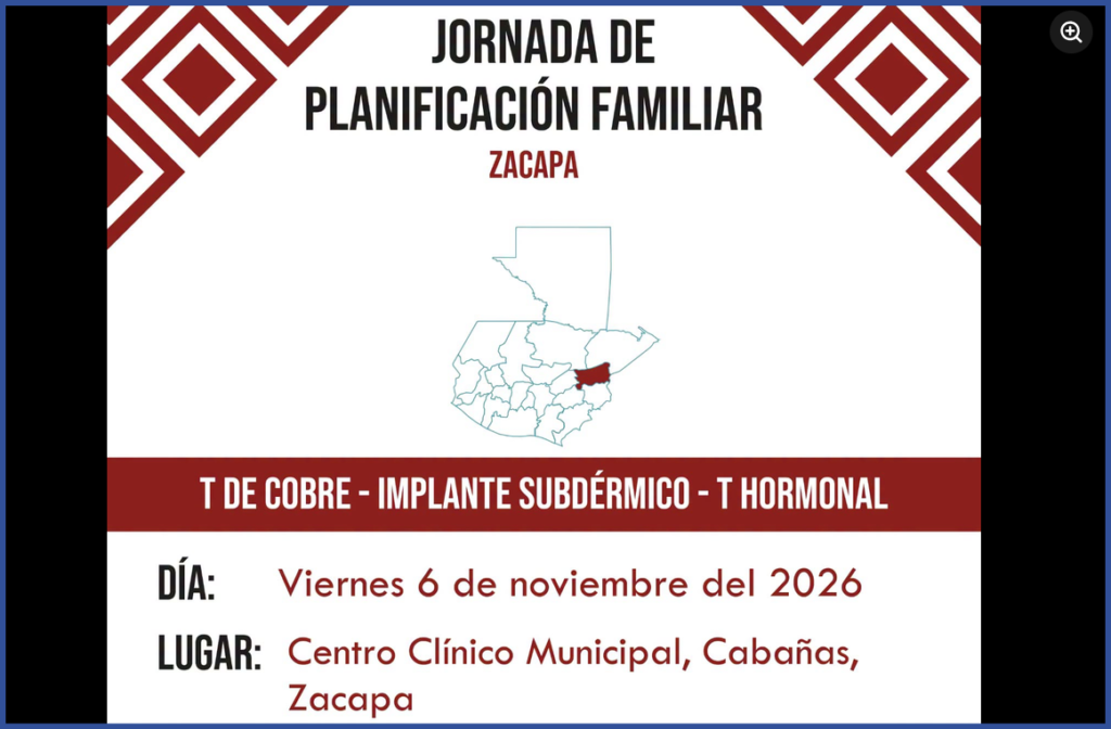 Están invitados a la Jornada de Planificación Familiar, interesados realizar su cita al 3079-8844 🙏